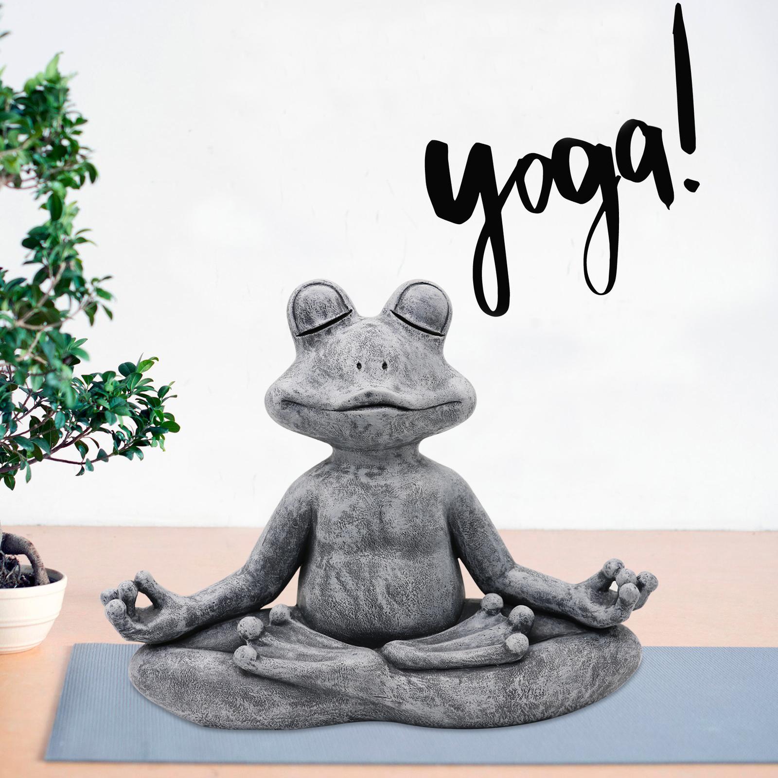 Home Decor Za - 2023กบFigurineเรซิ่นZenโยคะกบJardinรูปปั้นตกแต่งสวนกลางแจ้งประติมากรรมตกแต่งบ้านในร่มเครื่องประดับตกแต่งห้อง