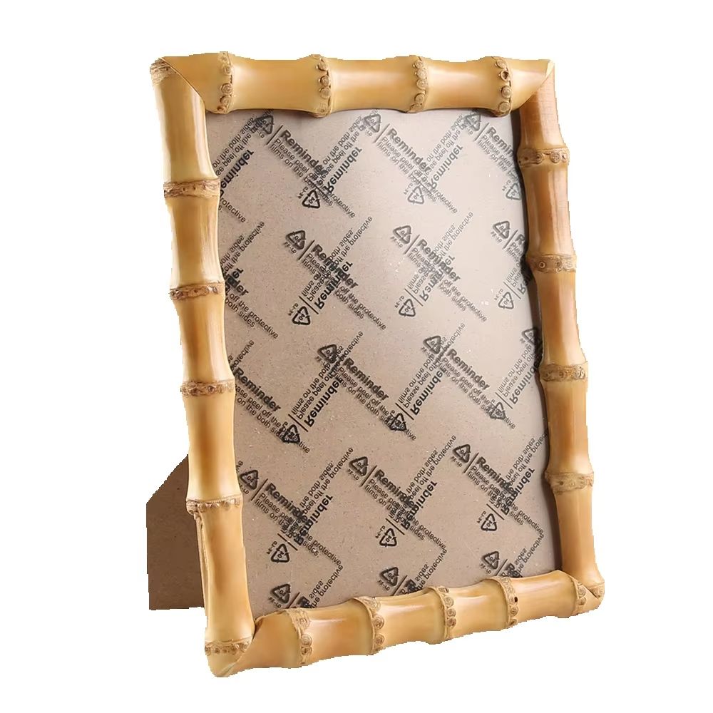 Bamboo Photo Frame - กรอบรูปไม้ไผ่ธรรมชาติทำมือ Nilerun กรอบรูปไม้ไผ่สำหรับตั้งโต๊ะ ของตกแต่งบ้านสไตล์โบโฮ งานฝีมือ