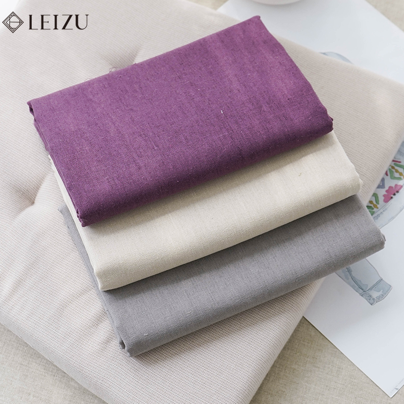 Linen Table Runner - 0.5/1/2 YARD สีทึบผ้าฝ้ายผ้าลินินที่มีสีสัน Patchwork ตะเข็บวัสดุ DIY
