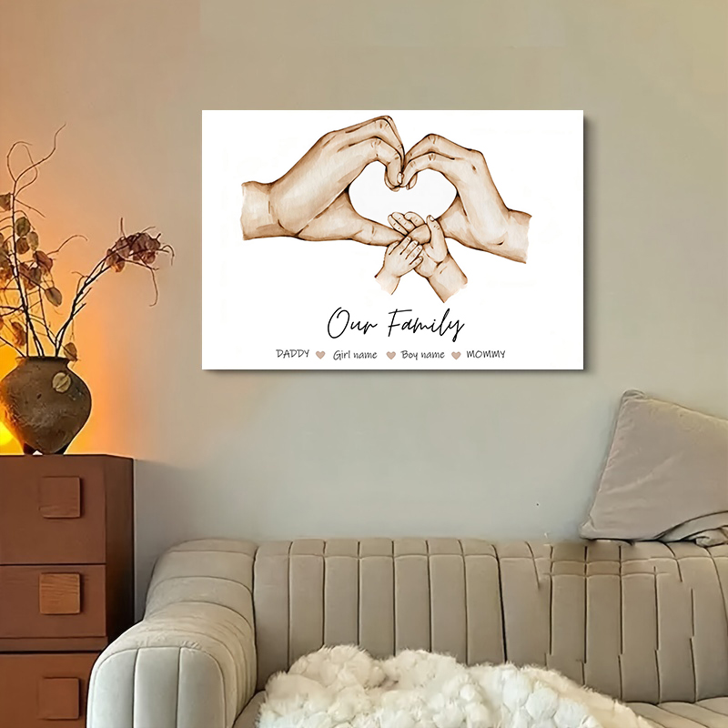 ภาพพิมพ์บนผ้าแคนวาสลายมือครอบค - Home Decor Theme บทวิจารณ์และราคา