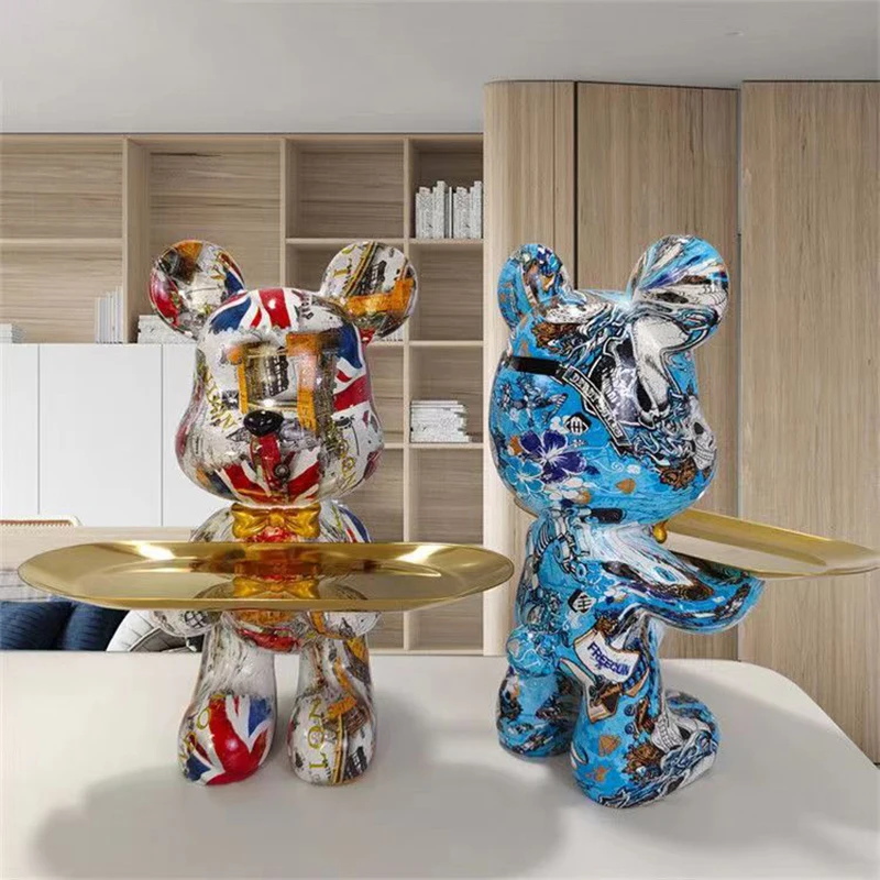 ตุ๊กตาหมีกราฟฟิตีขนาด29ซม. ของ - Home Decor Y2K บทวิจารณ์และราคา