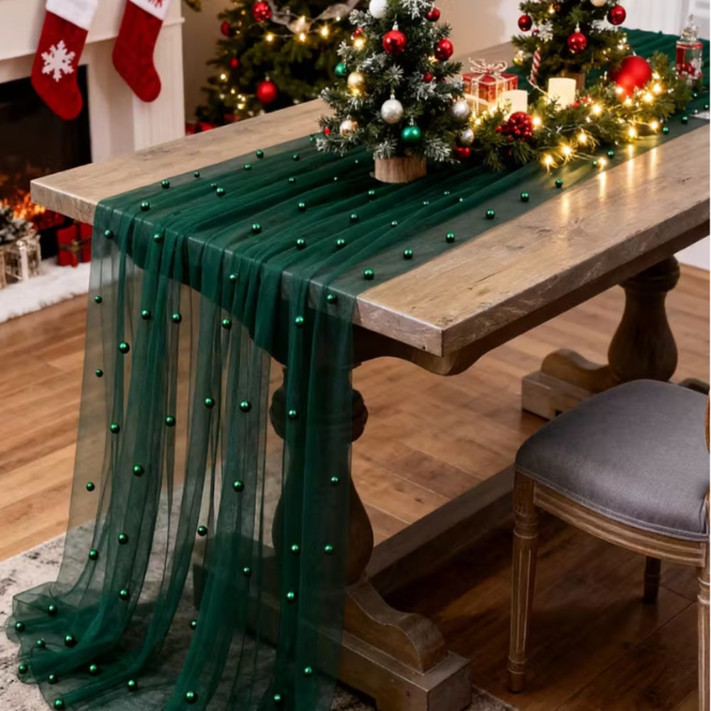 ผ้าปูโต๊ะงานแต่งงานสุดหรู โปร่ - Linen Table Runner บทวิจารณ์และราคา