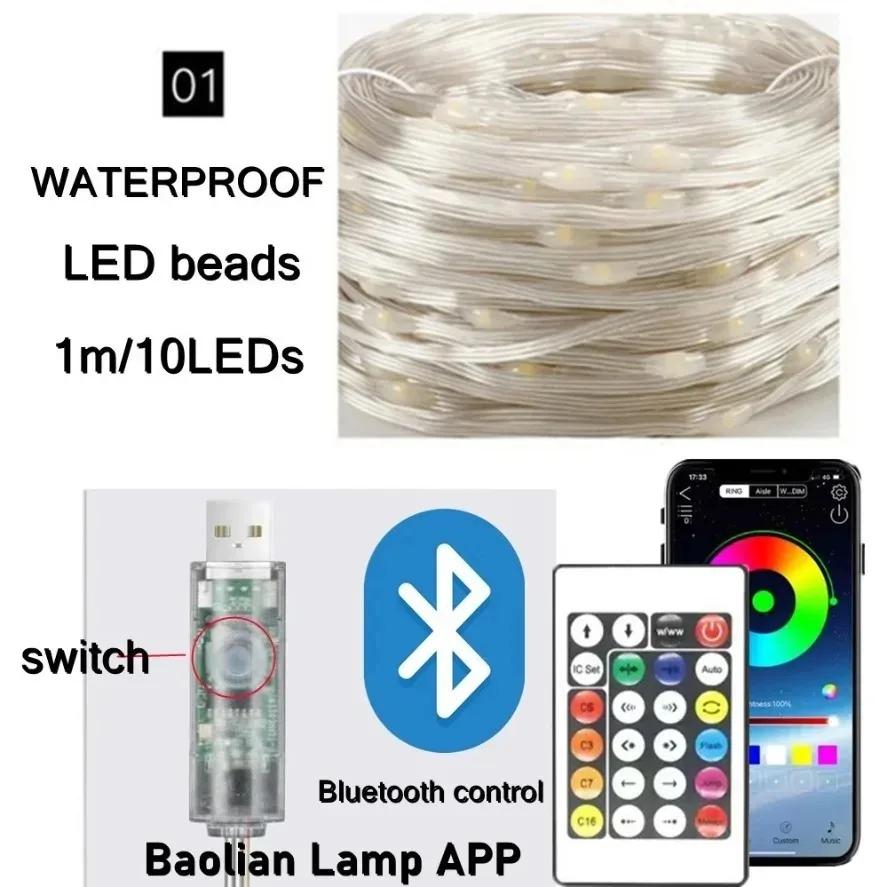ไฟประดับ LED แบบสาย 5-20 เมตร  - Home Decor Free App บทวิจารณ์และราคา