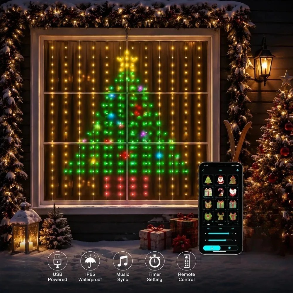 ไฟม่าน LED พิกเซล ควบคุมผ่านแอ - Home Decor Free App บทวิจารณ์และราคา