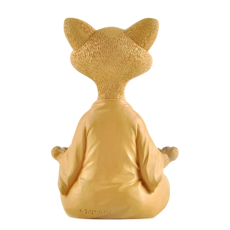 สมาธิแมวประติมากรรมตกแต่งสวนเร - Home Decor Za บทวิจารณ์และราคา