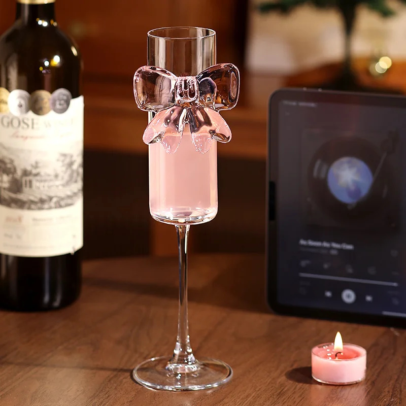 แก้วไวน์ลายโบว์งานแต่งงานสไตล์ - Home Decor Y2K บทวิจารณ์และราคา