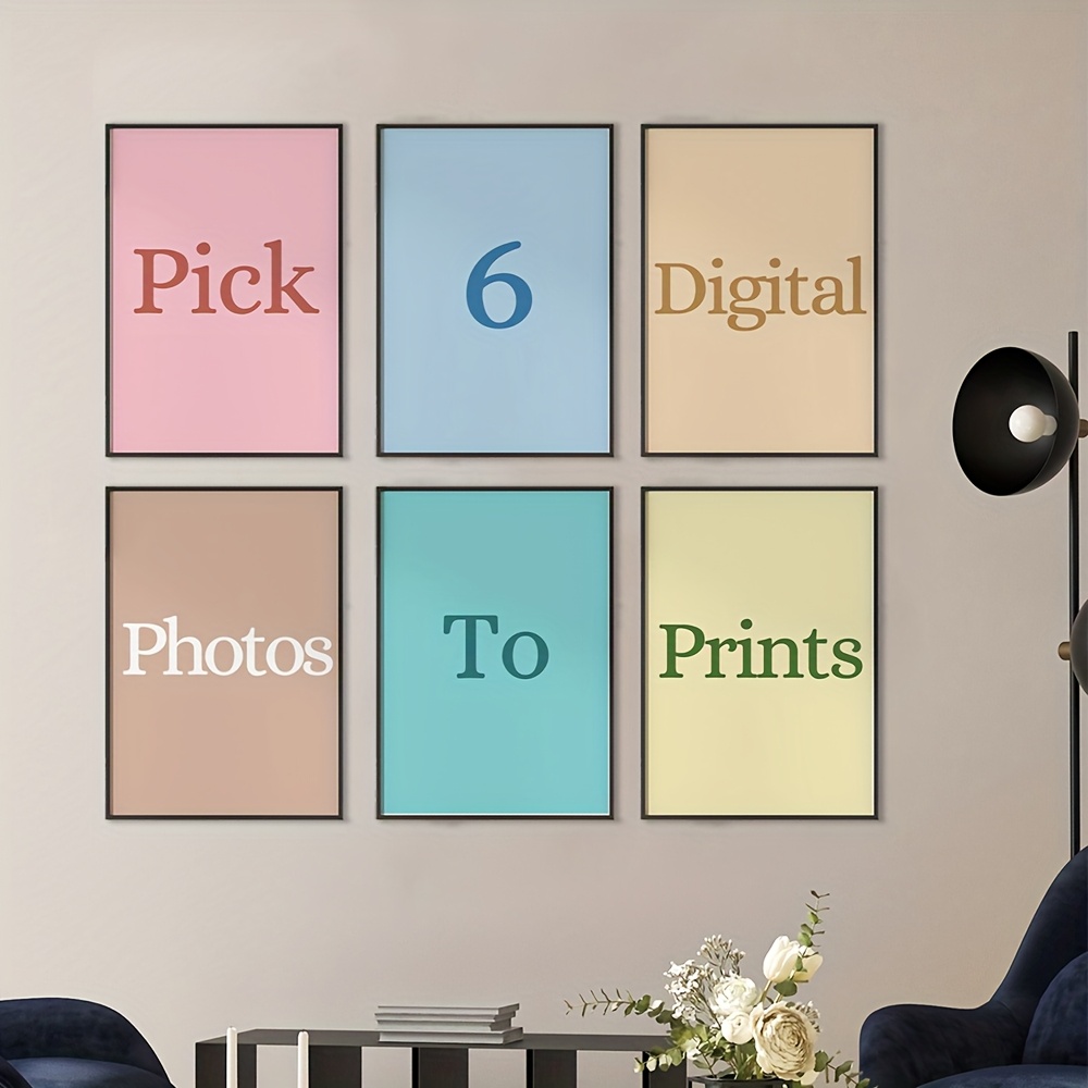 6 ชิ้น/ชุด ภาพพิมพ์บนผ้าใบแบบก - Home Decor Theme บทวิจารณ์และราคา