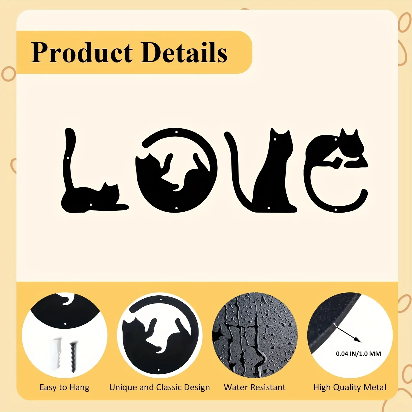 Helloyoung ตกแต่งผนังโลหะแมวน่ - Home Decor Y2K บทวิจารณ์และราคา