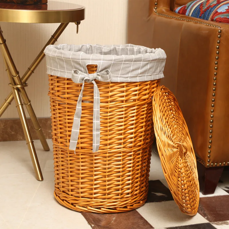 ตะกร้าหวายสานสำหรับใส่เสื้อผ้า - Rattan Plant Basket บทวิจารณ์และราคา