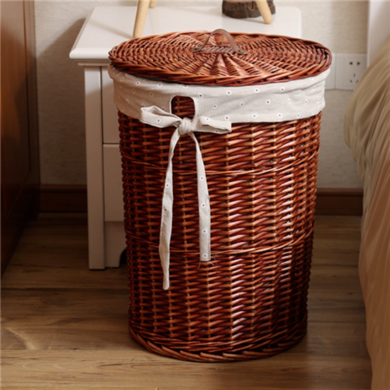 สไตล์วินเทจหวายทอตะกร้าเสื้อผ้ - Rattan Plant Basket บทวิจารณ์และราคา