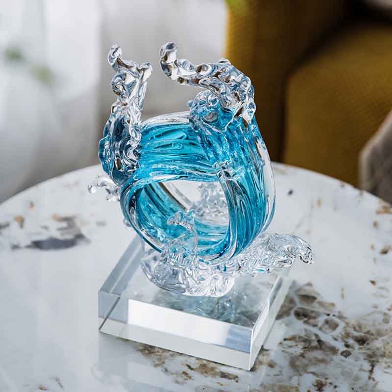 งานฝีมือแก้วหรูหราประติมากรรมน - Home Decor Y2K บทวิจารณ์และราคา