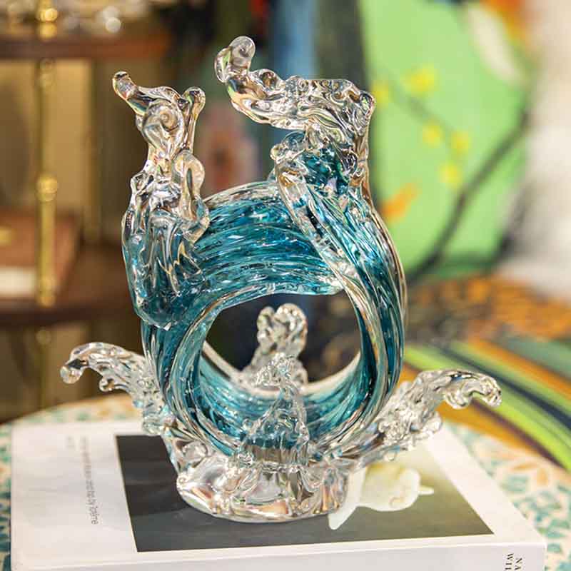 งานฝีมือแก้วหรูหราประติมากรรมน - Home Decor Y2K บทวิจารณ์และราคา