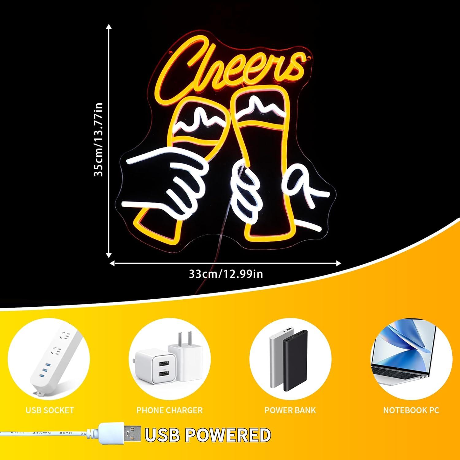 ป้ายไฟนีออนค็อกเทล Cheers ไฟ L - Home Decor Theme บทวิจารณ์และราคา