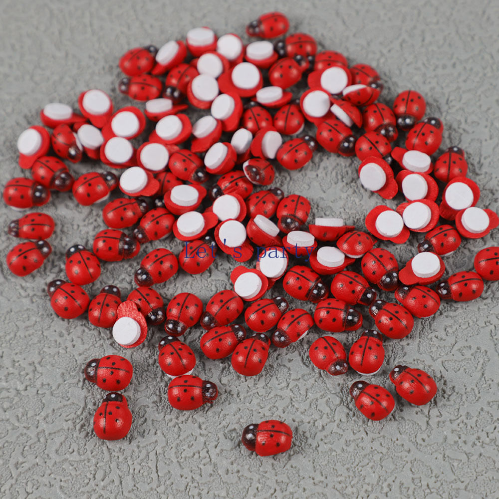 100 ชิ้นมินิไม้ Bee Ladybug Se - Home Decor Za บทวิจารณ์และราคา