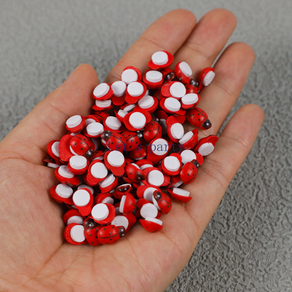 100 ชิ้นมินิไม้ Bee Ladybug Se - Home Decor Za บทวิจารณ์และราคา